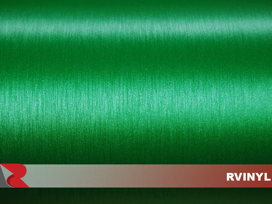 Green Brushed Aluminum Wrap With Bubble Free Liner