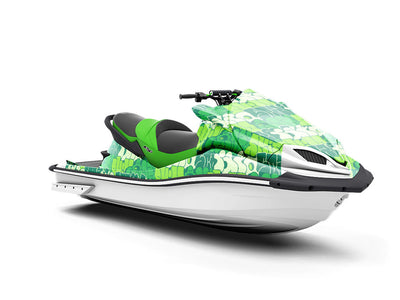 Green Bubbled Graffiti Jet Ski Vinyl Customized Wrap