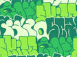 Green Bubbled Graffiti Vinyl Wrap Pattern~Rwraps Series 914 Digitally Printed Vinyl Wrap~0