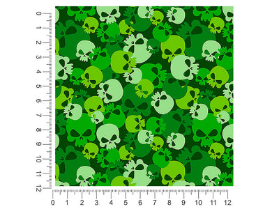 green calvaria skull and bones 1ft x 1ft Craft Sheets