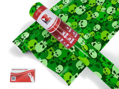 green calvaria skull and bones Craft Vinyl Roll