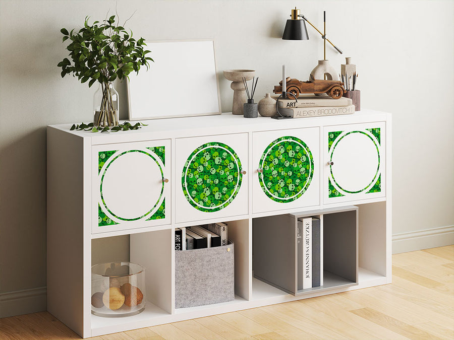 green calvaria skull and bones DIY Furniture Stickers