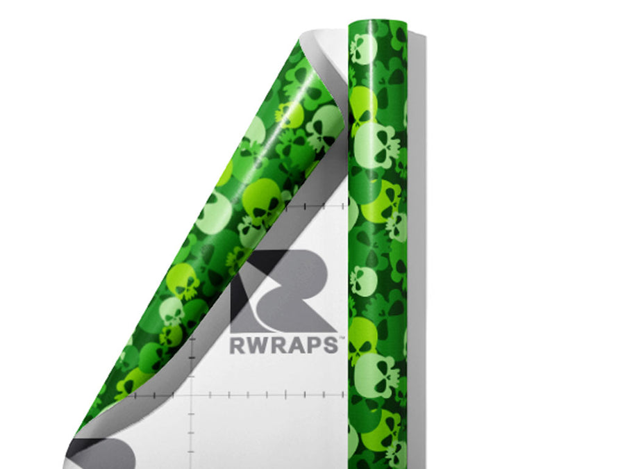 Green Calvaria Halloween Wrap Film Sheets~Rwraps Series 914 Green Calvaria Halloween Scrolled Sheet~3
