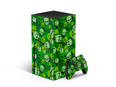 green calvaria skull and bones XBOX DIY Decal