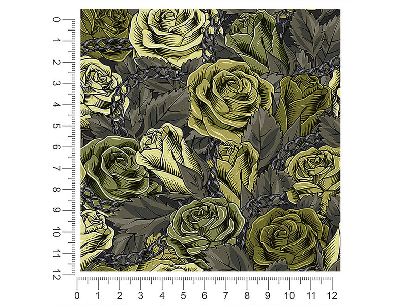 green chain floral 1ft x 1ft Craft Sheets