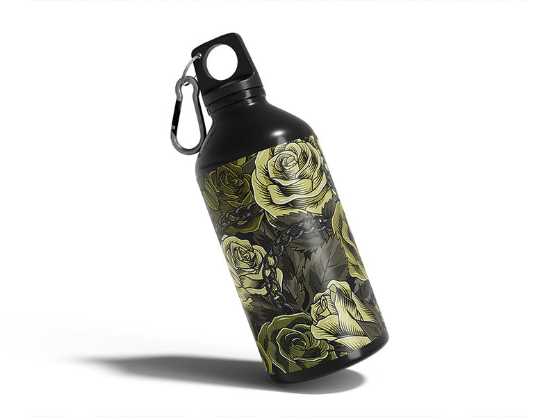 green chain floral Water Bottle DIY Stickers