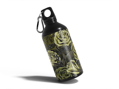 green chain floral Water Bottle DIY Stickers