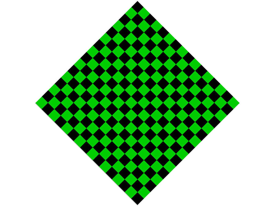 Green Checkered Vinyl Wrap Pattern
