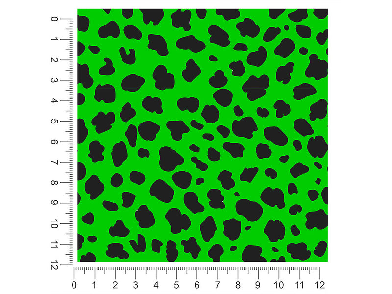 green cheetah animal print 1ft x 1ft Craft Sheets