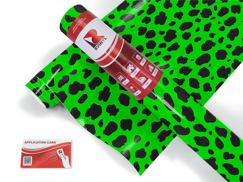 green cheetah animal print Craft Vinyl Roll
