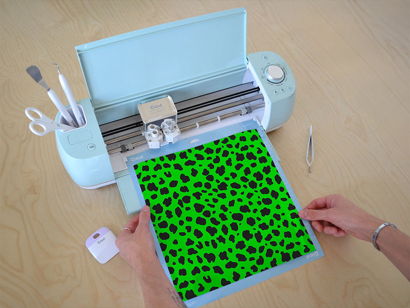 green cheetah animal print Cricut Compatible Vinyl
