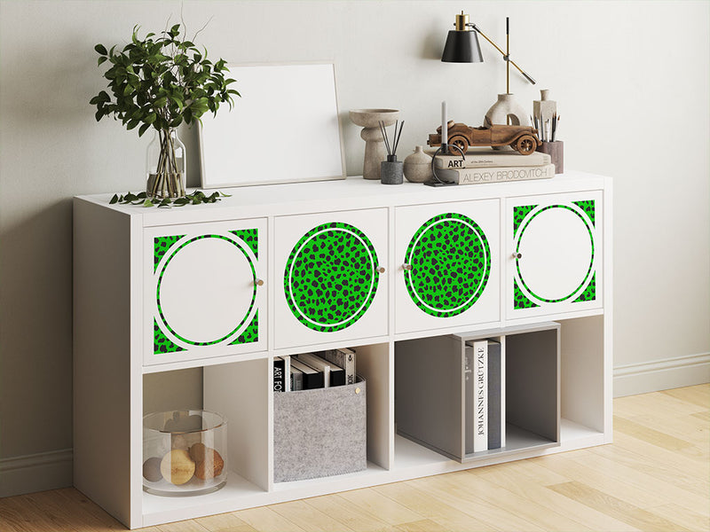 green cheetah animal print DIY Furniture Stickers