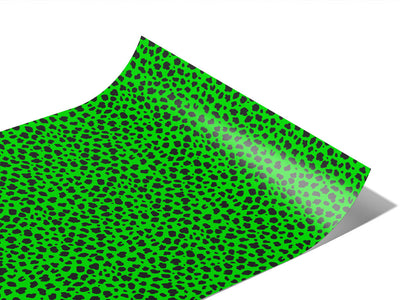 Green Cheetah Vinyl Wraps~Rwraps Series 914 Digitally Printed Vinyl Wrap~1