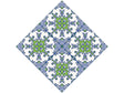Green Compass Tile Vinyl Wrap Pattern