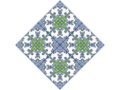 Green Compass Tile Vinyl Wrap Pattern