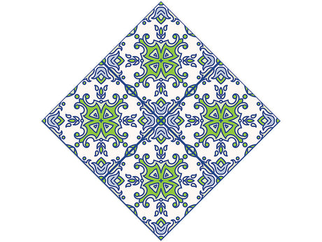 Green Compass Tile Vinyl Wrap Pattern