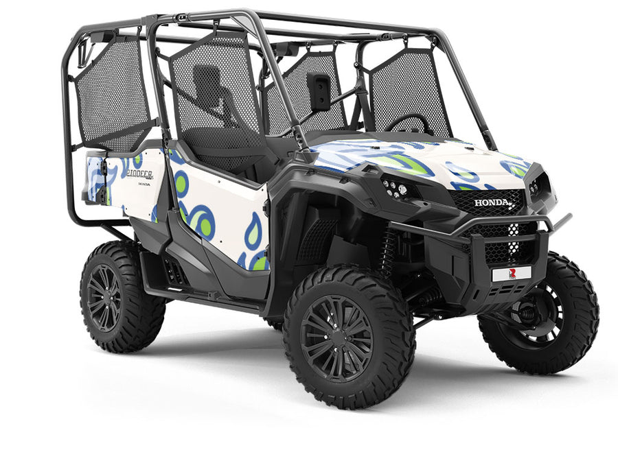 Green Compass Tile Utility Vehicle Vinyl Wrap