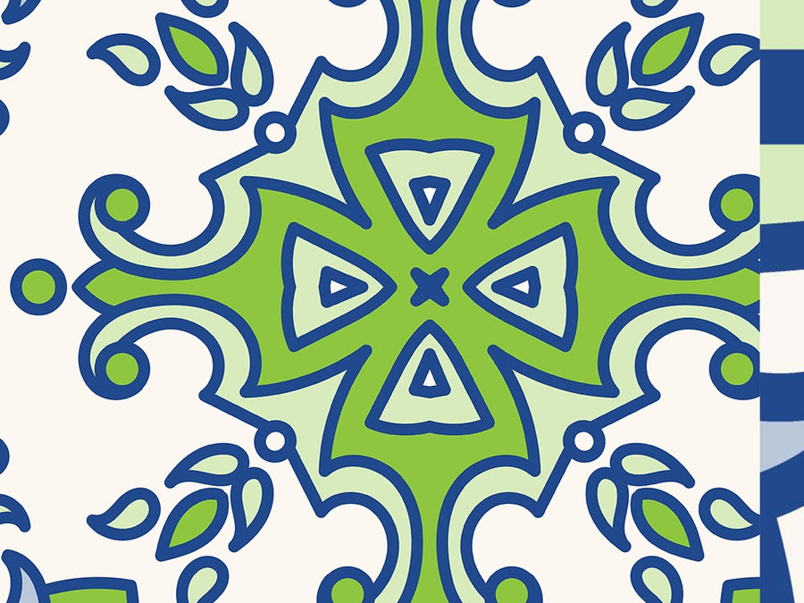 Green Compass Tile Vinyl Wrap Pattern~Rwraps Series 914 Digitally Printed Vinyl Wrap~0