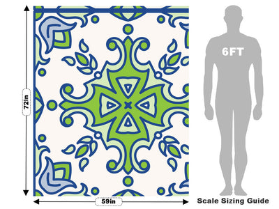 Green Compass Tile Vehicle Wrap Scale~Rwraps Series 914 Green Compass Tile Measurements~2