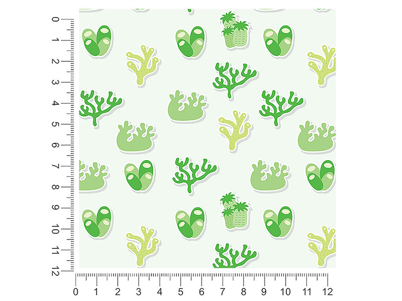 green corals water 1ft x 1ft Craft Sheets