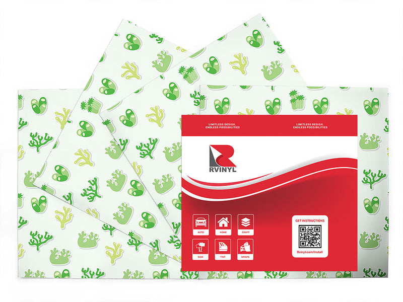 green corals water Craft Vinyl Sheet Pack