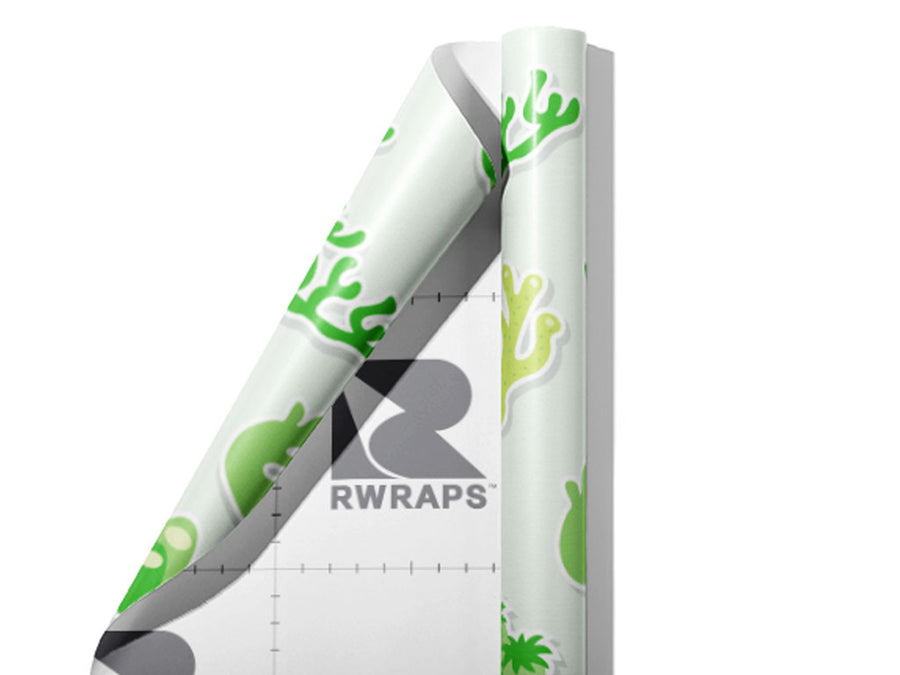 Green Corals Water Wrap Film Sheets~Rwraps Series 914 Green Corals Water Scrolled Sheet~3