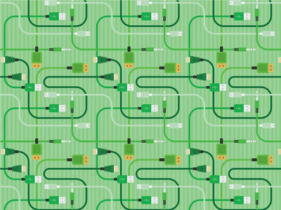Green Cords Technology Vinyl Wrap Pattern~Rwraps Series 914 Digitally Printed Vinyl Wrap~0