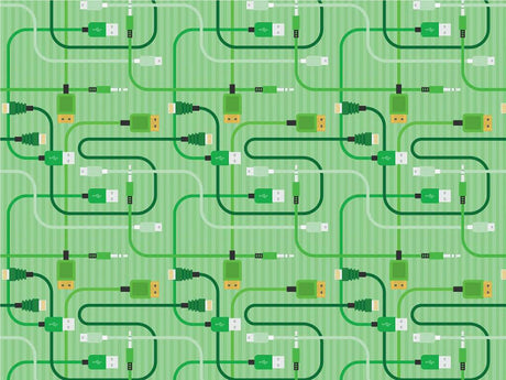 Green Cords Technology Vinyl Wrap Pattern~Rwraps Series 914 Digitally Printed Vinyl Wrap~0