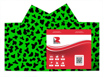 green cow animal print Craft Vinyl Sheet Pack