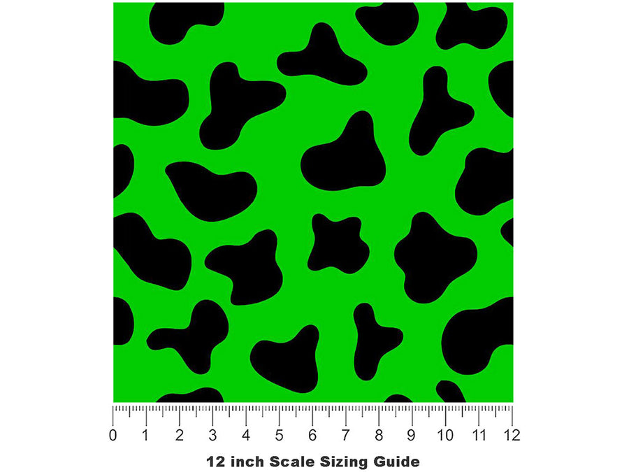 Green Cow Vinyl Film Pattern Size 12 inch Scale~Rwraps Green Cow Sizing Chart~3