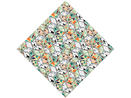 Green Cube Tile Vinyl Wrap Pattern