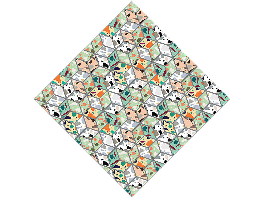 Green Cube Tile Vinyl Wrap Pattern