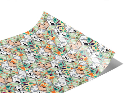 Green Cube Tile Vinyl Wraps~Rwraps Series 914 Digitally Printed Vinyl Wrap~1