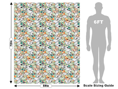 Green Cube Tile Vehicle Wrap Scale~Rwraps Series 914 Green Cube Tile Measurements~2