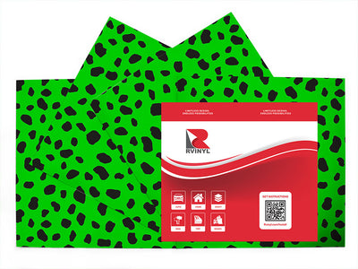 green dalmation animal print Craft Vinyl Sheet Pack