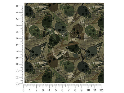green decomposition skull and bones 1ft x 1ft Craft Sheets