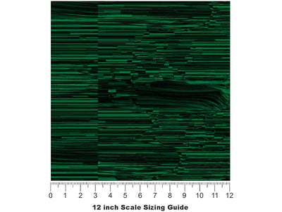Green Distortion Technology Vinyl Film Pattern Size 12 inch Scale~Rwraps Green Distortion Technology Sizing Chart~3