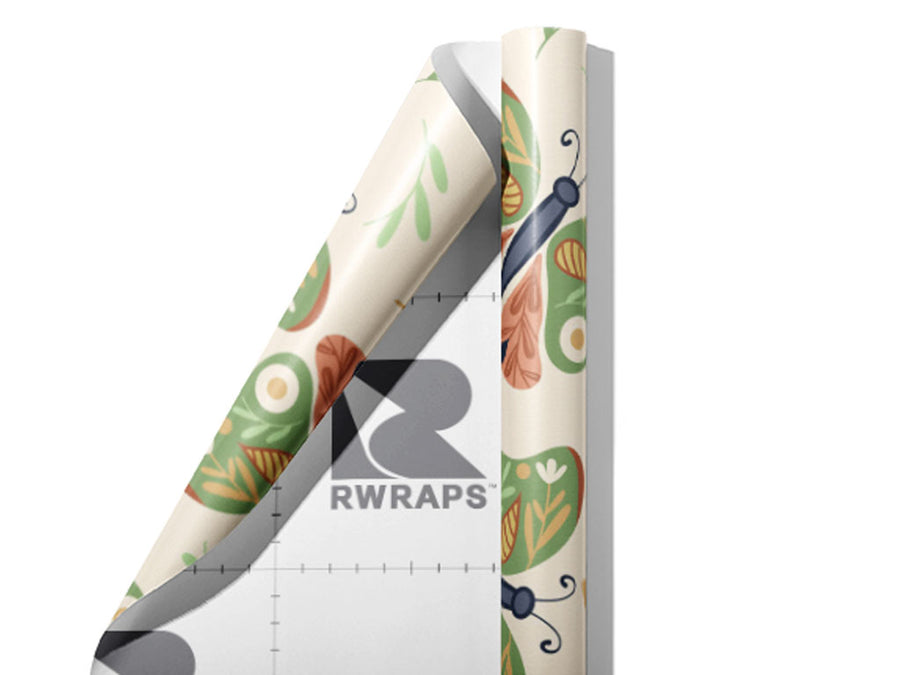 Green Environment Bug Wrap Film Sheets~Rwraps Series 914 Green Environment Bug Scrolled Sheet~3