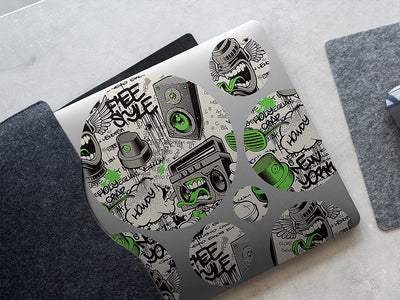 green free style graffiti DIY Laptop Stickers