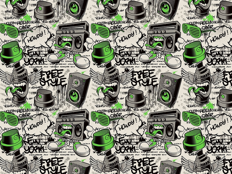 Green Free Style Graffiti Vinyl Wrap Pattern~Rwraps Series 914 Digitally Printed Vinyl Wrap~0