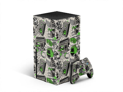 green free style graffiti XBOX DIY Decal