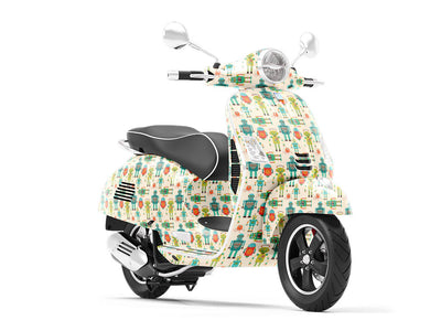 Green Gearheads Science Fiction Vespa Scooter Wrap Film