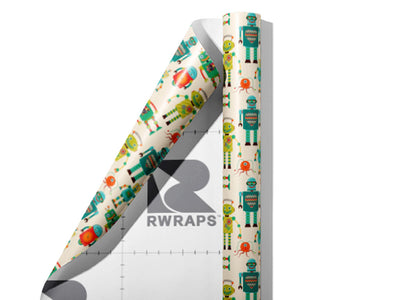 Green Gearheads Science Fiction Wrap Film Sheets~Rwraps Series 914 Green Gearheads Science Fiction Scrolled Sheet~3