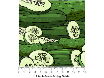 Green Improved Vegetable Vinyl Film Pattern Size 12 inch Scale~Rwraps Green Improved Vegetable Sizing Chart~2