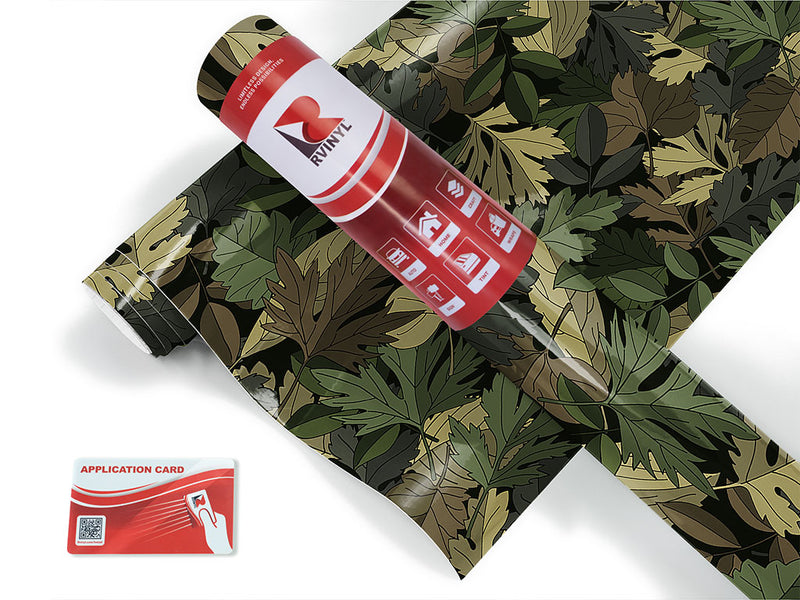 green leaf floral Craft Vinyl Roll