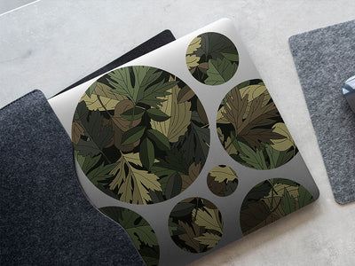 green leaf floral DIY Laptop Stickers