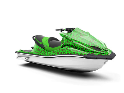 Green Leopard Jet Ski Vinyl Customized Wrap