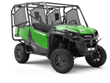 Green Leopard Utility Vehicle Vinyl Wrap