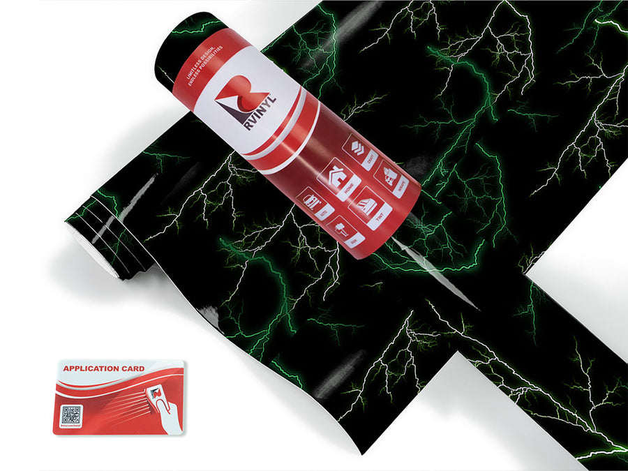 green lightning lightning Craft Vinyl Roll