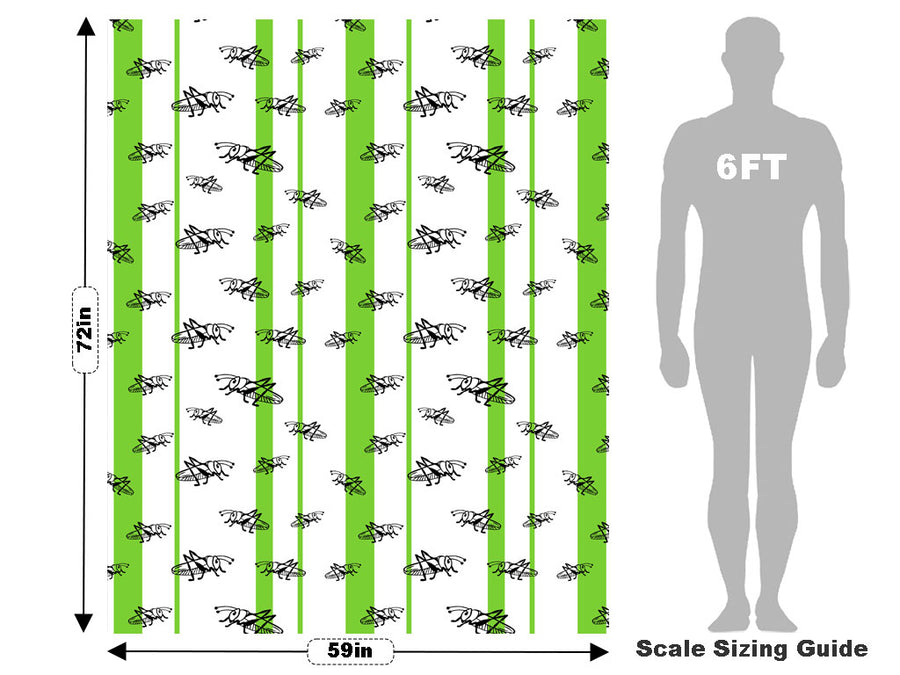 Green Locusts Bug Vehicle Wrap Scale~Rwraps Series 914 Green Locusts Bug Measurements~1